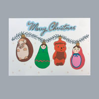 Image 1 of Mouse Tinsel Christmas Card