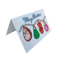 Image 2 of Mouse Tinsel Christmas Card