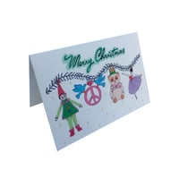 Image 3 of Peace Ballerina Tinsel Christmas Card