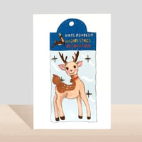 Image 1 of Vinyl Reindeer Christmas Card