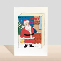 Image 1 of Wind up Santa Claus Christmas Card