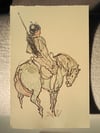 The Green Horse Stone Lithograph print