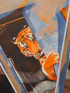 A head filled with tigers... A5 Risograph Print