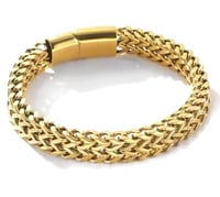 Image 3 of Gold Woven Unisex Bracelet