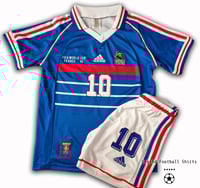 Image 2 of France 1998 ZIDANE kids retro kit