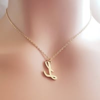 Image 2 of Initial L Gold Necklace 