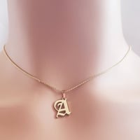 Image 2 of Initial A Gold Necklace 