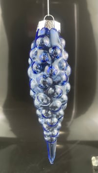 Cobalt blue bubble ornament 