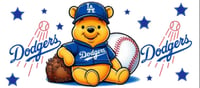 Image 2 of Winnie Pooh x Dodgers UVDTF cup wrap 
