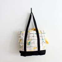 Image 2 of Yellow Grid Canvas Bag