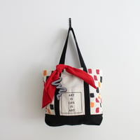 Image 1 of Red Check Canvas Bag