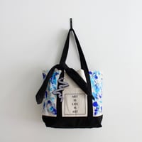 Image 1 of Blue Abstract Canvas Bag