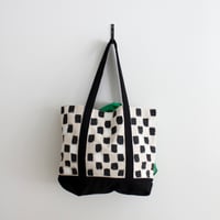 Image 2 of Green Check Canvas Bag