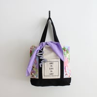 Image 1 of Lavender Abstract Canvas Bag