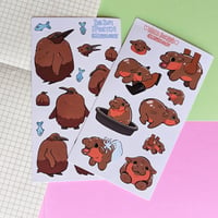 Image 1 of Moo Deng & Pesto Vinyl Sticker Sheets