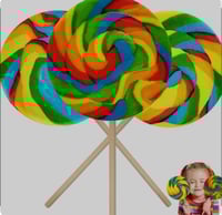 Dreidel 5 Inch Fruit Swirl Lollipop for Kids Youth Girls and Boys - Low Stock