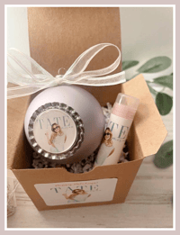 Image 2 of Tate McRae Inspired Handmade Ornament & Organic Lip Balm Holiday Gift Set