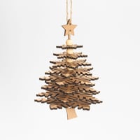 Image 1 of Christmas Tree Made From Wooden Snowflakes