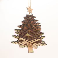 Image 4 of Christmas Tree Made From Wooden Snowflakes