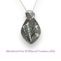 Shell Collage Fine Silver Pendant