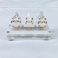 Image 1 of White tiger and cat ceramic keycaps (choose your design)