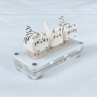 Image 2 of White tiger and cat ceramic keycaps (choose your design)