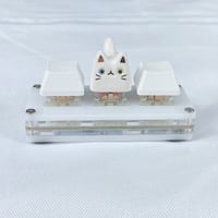 Image 4 of White tiger and cat ceramic keycaps (choose your design)