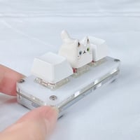 Image 6 of White tiger and cat ceramic keycaps (choose your design)