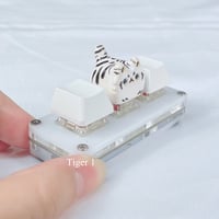 Image 8 of White tiger and cat ceramic keycaps (choose your design)