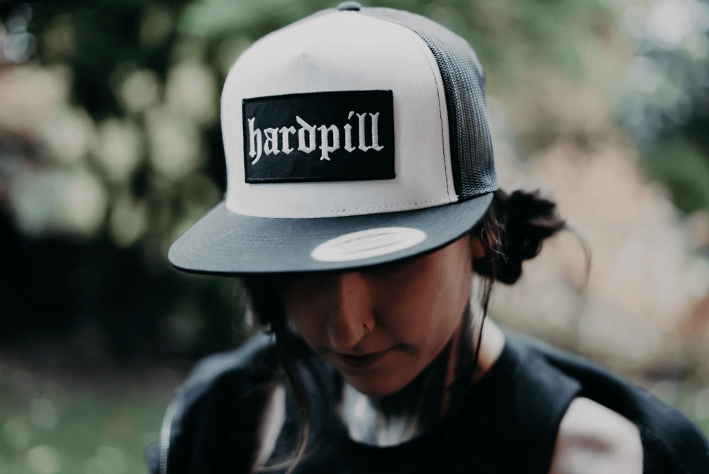 "HARD PILL" TRUCKER HAT (White)
