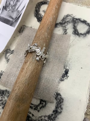Image of ‘Bone Ladder’ recycled silver ring