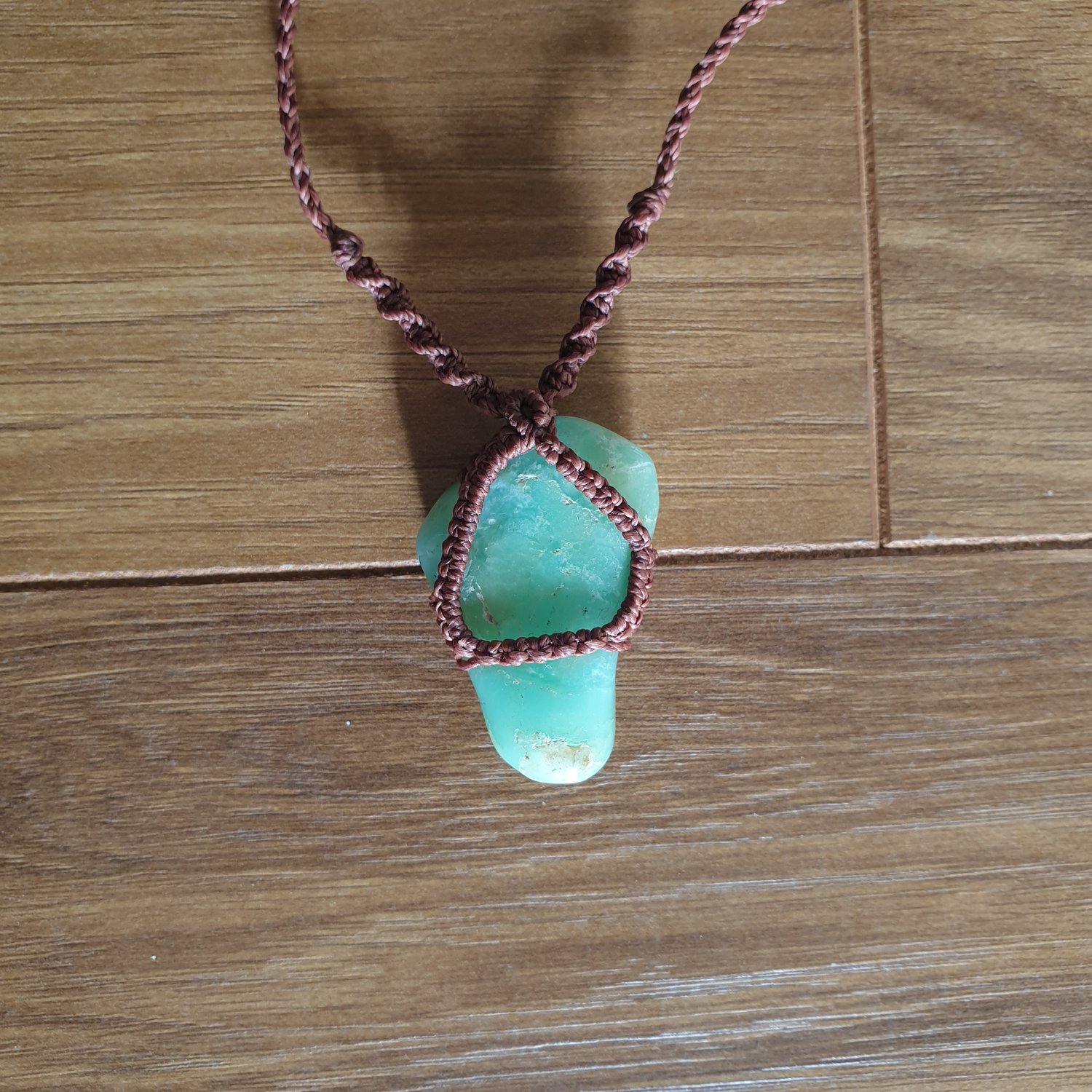 Chrysoprase Macramé Necklace