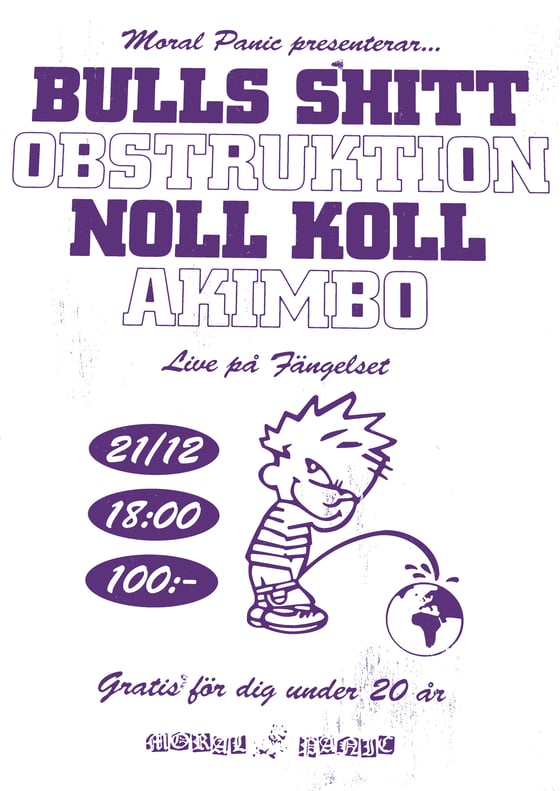 Image of BULLS SHITT, OBSTRUKTION, NOLL KOLL, AKIMBO 21/12