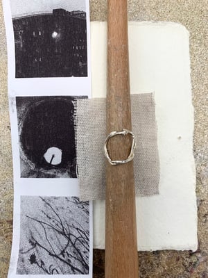 Image of "Soft Edges" molten recycled silver ring 