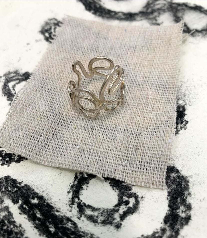 Image of "Lightly" recycled silver ring