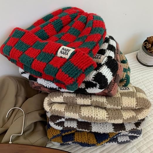 Image of Checkerboard beanies