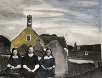 " The Girls and I " Scottish inspired original painting on paper 