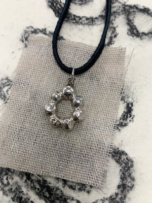 Image of "Sprouted from the Earth" chunky molten pendant - black cord