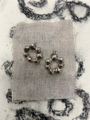 Image of "Fairy Rings" recycled silver studs - medium