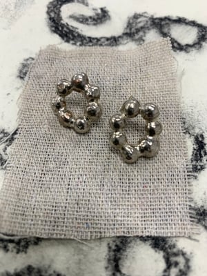 Image of "Fairy Rings" recycled silver studs - large