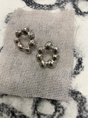 Image of "Fairy Rings" recycled silver studs - large