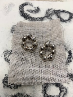 Image of "Fairy Rings" recycled silver studs - large