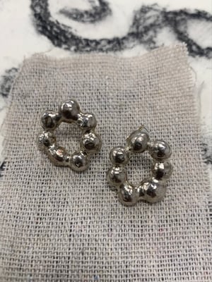 Image of "Fairy Rings" recycled silver studs - medium