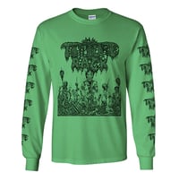 Torture Rack " Pit of Limbs " Longsleeve Green T-shirt with Sleeve prints