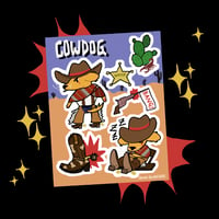 Image 1 of CowDog sticker sheet