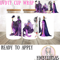Image 2 of Disney Villains Collection UVDTF cup wrap 
