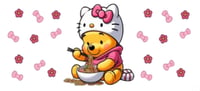 Image 2 of Winnie the Pooh x hello Kitty UVDTF cup wrap 
