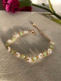 Image 1 of sage flower bracelet
