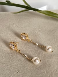 Image 2 of Mira vintage pearl drops