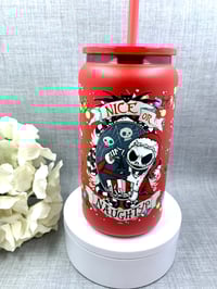 Image 3 of Nice or Naughty Nightmare Before Christmas Stainless Steel can tumbler 